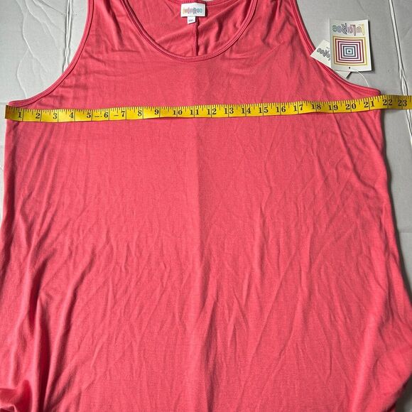 NWT LuLaRoe TANK TOP Solid Coral Pink Sleeveless Plus Size 3XL Casual - Picture 7 of 8